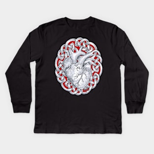 Celtic Heart Valentine Sweetheart Kids Long Sleeve T-Shirt